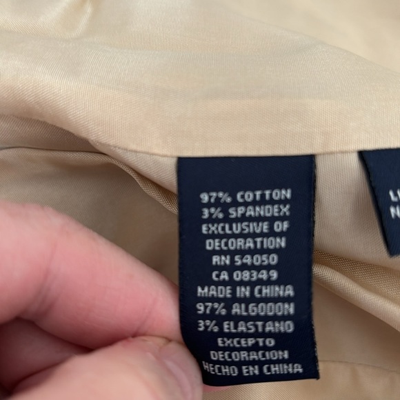 NWOT TAN EMBROIDERED RELAXED FIT JACKET W MANDARIN COLLAR & ABALONE BUTTONS 8P - Picture 13 of 14